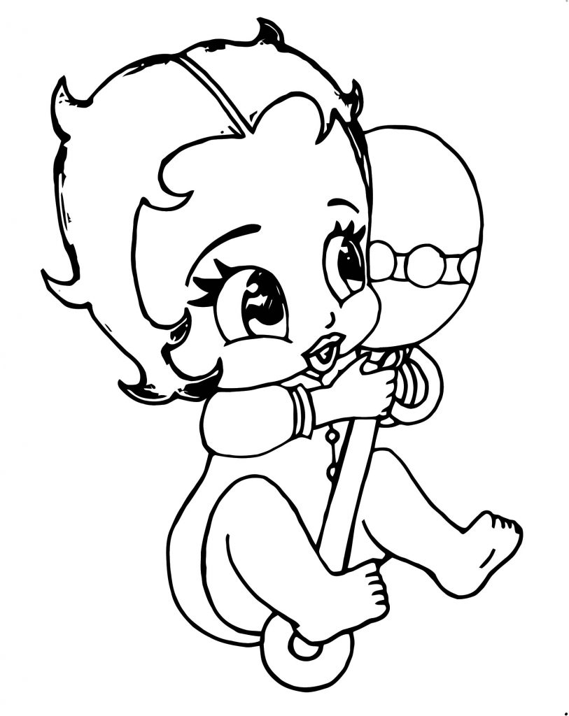 Betty Boop We Coloring Page 213 | Wecoloringpage.com
