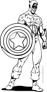Captain America Cartoon Coloring Page 2