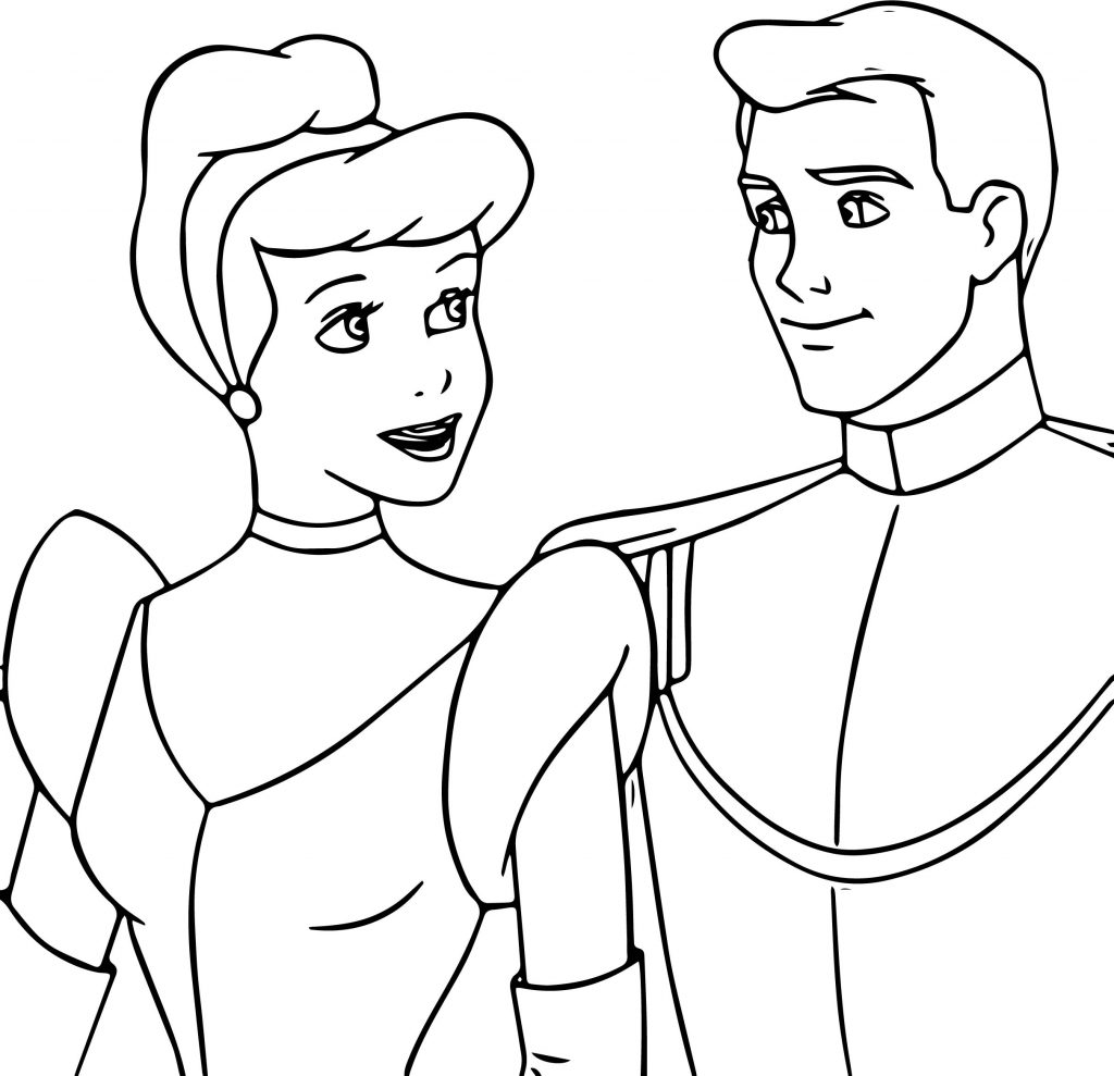 Cinderella And Prince Charming Coloring Pages 23 - Wecoloringpage.com