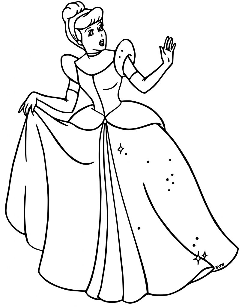 Cinderella Coloring Pages 129 - Wecoloringpage.com