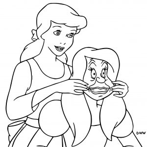Cinderella Lady Tremaine Anastasia Drizella And Lucifer Coloring Pages 11