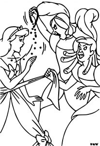 Cinderella Lady Tremaine Anastasia Drizella And Lucifer Coloring Pages 16