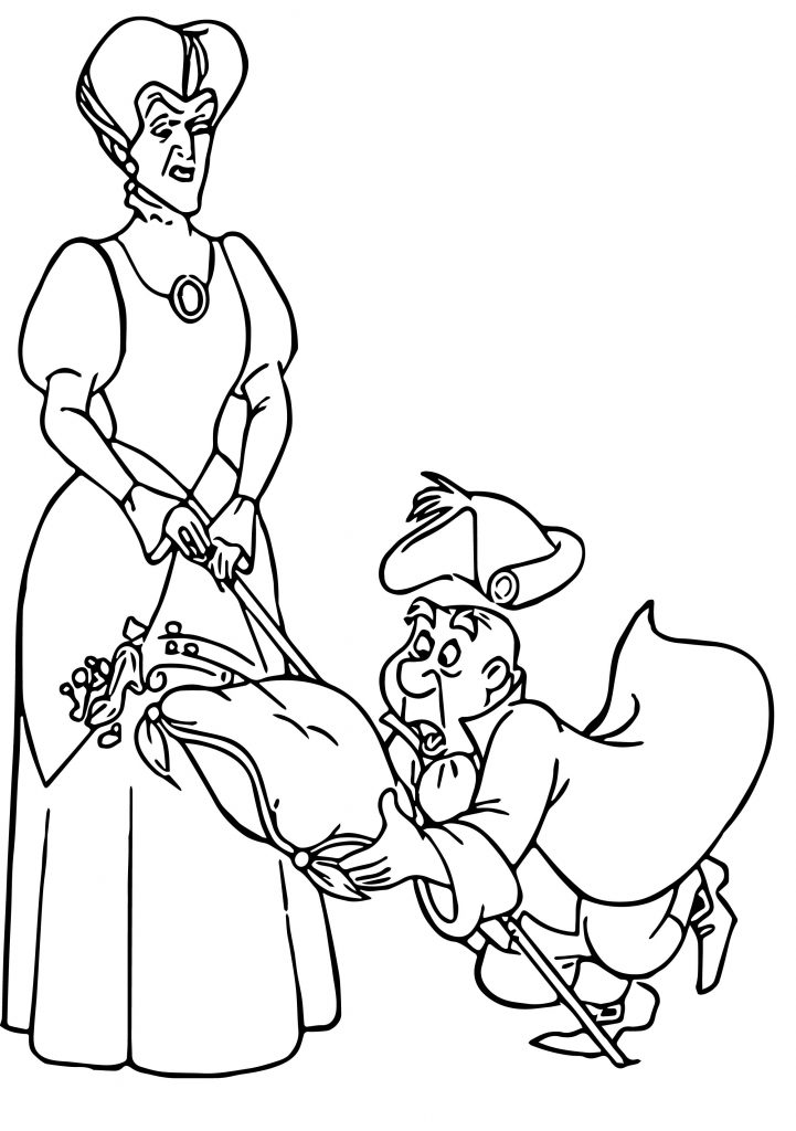 lady tremaine coloring pages printable cinderella