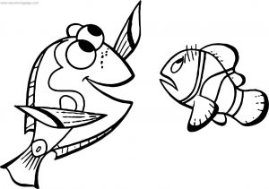 Disney Finding Nemomarlin dory Coloring Pages
