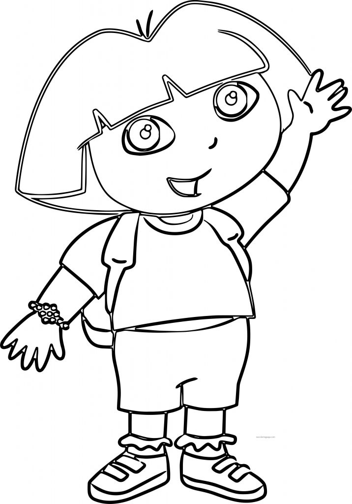 Dora The Explorer Color Step Coloring Page - Wecoloringpage.com