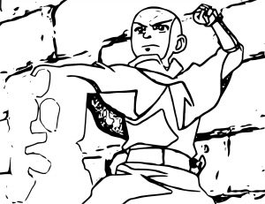 EarthbenderAanga Avatar Aang Coloring Page
