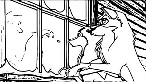 Jenna And Balto Balto Wolf Sad Window Coloring Page