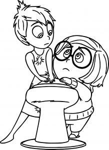 Joy Sadness Button Coloring Pages