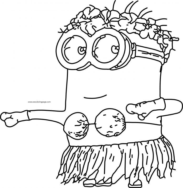 Despicable Me Golfer Minions Coloring Page | Wecoloringpage.com