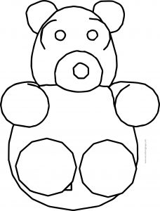 Small Fat Bear Cartoon Coloring Page
