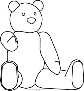 Stay Bear Cartoon Coloring Page