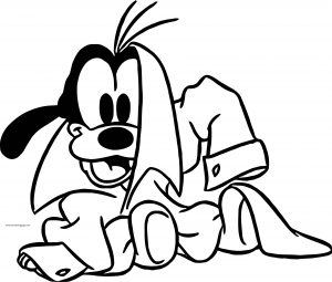 Baby Goofy Big Dress Coloring Pages