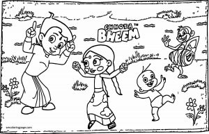 Chhota Bheem And Friends Play Coloring Page 36