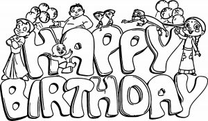 Chhota Bheem Happy Birthday Coloring Page