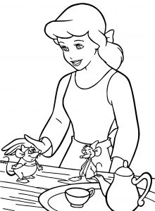 Cinderella Mice And Birds Coloring Pages 12