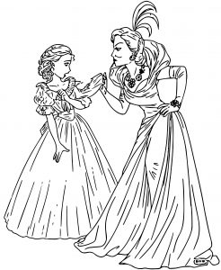 Cinderella Step Mother Coloring Page