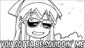 Cool Squid Girl Squiddin Me Jpeg Coloring Page