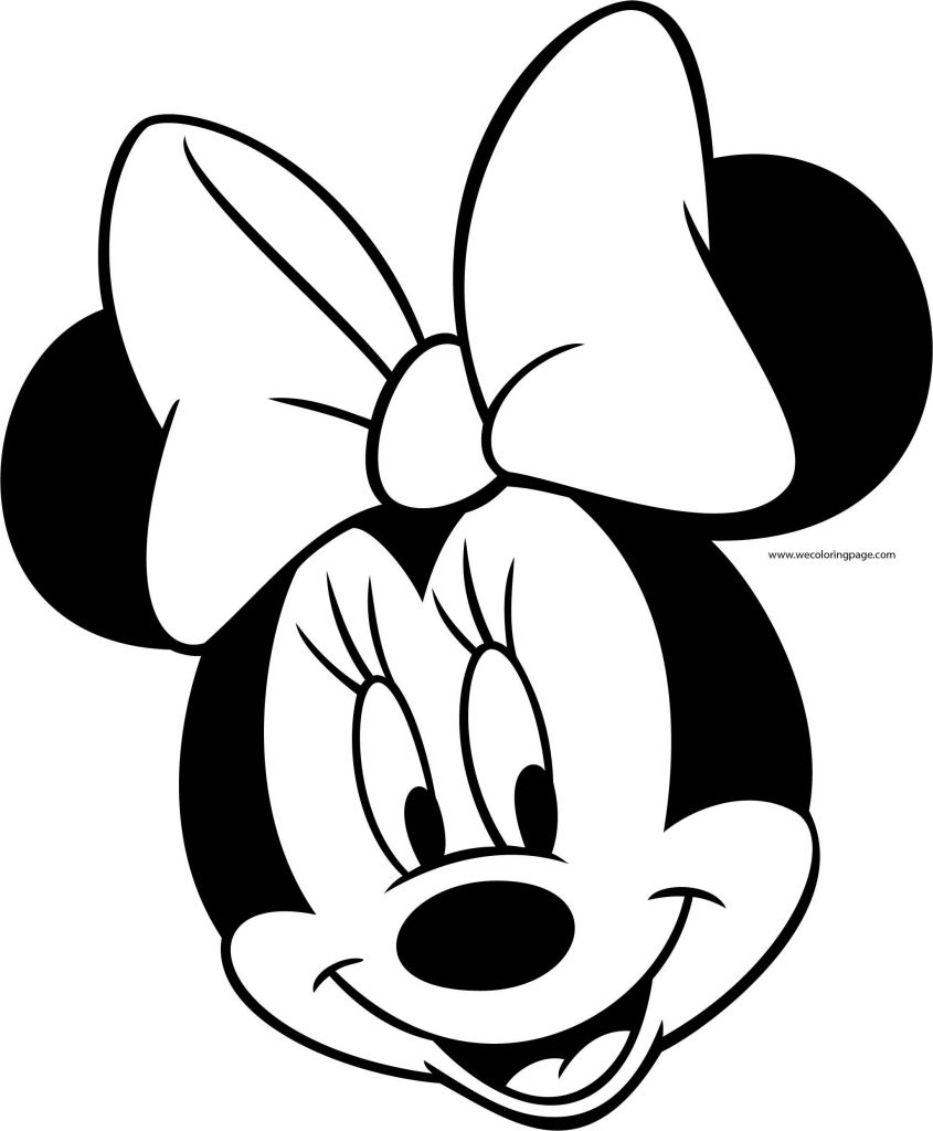 Old Minnie Mouse Who Face Coloring Page | Wecoloringpage.com