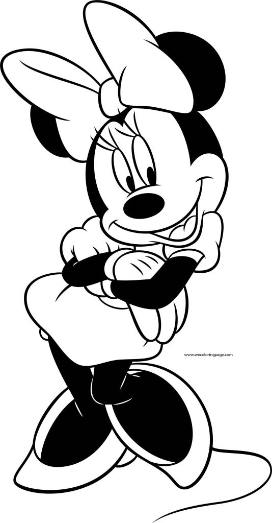 Old Minnie Mouse Who Face Coloring Page | Wecoloringpage.com