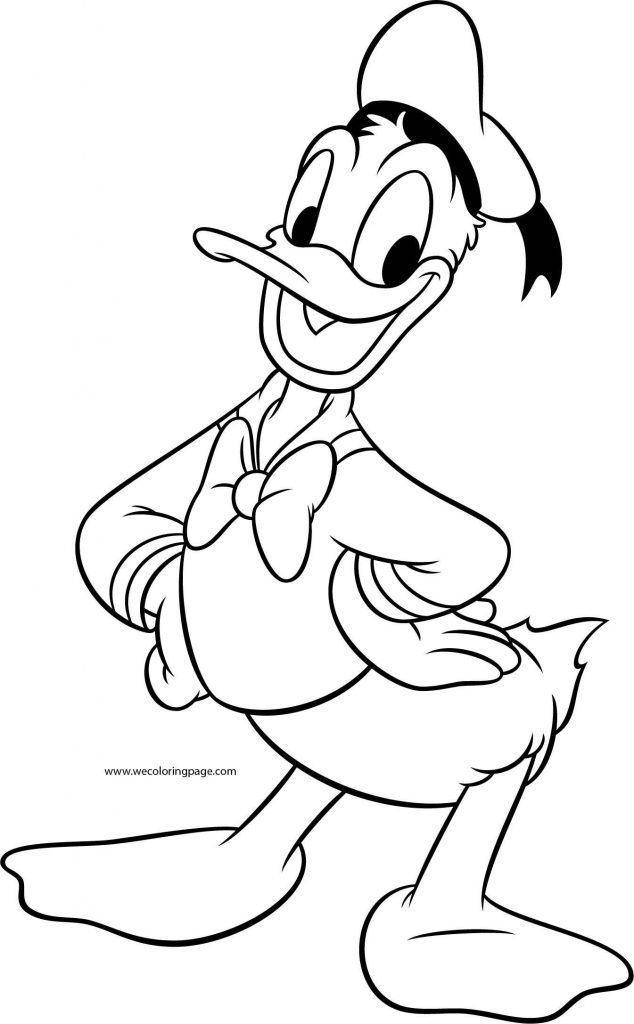 Disney Donald Duck Pose Coloring Page - Wecoloringpage.com