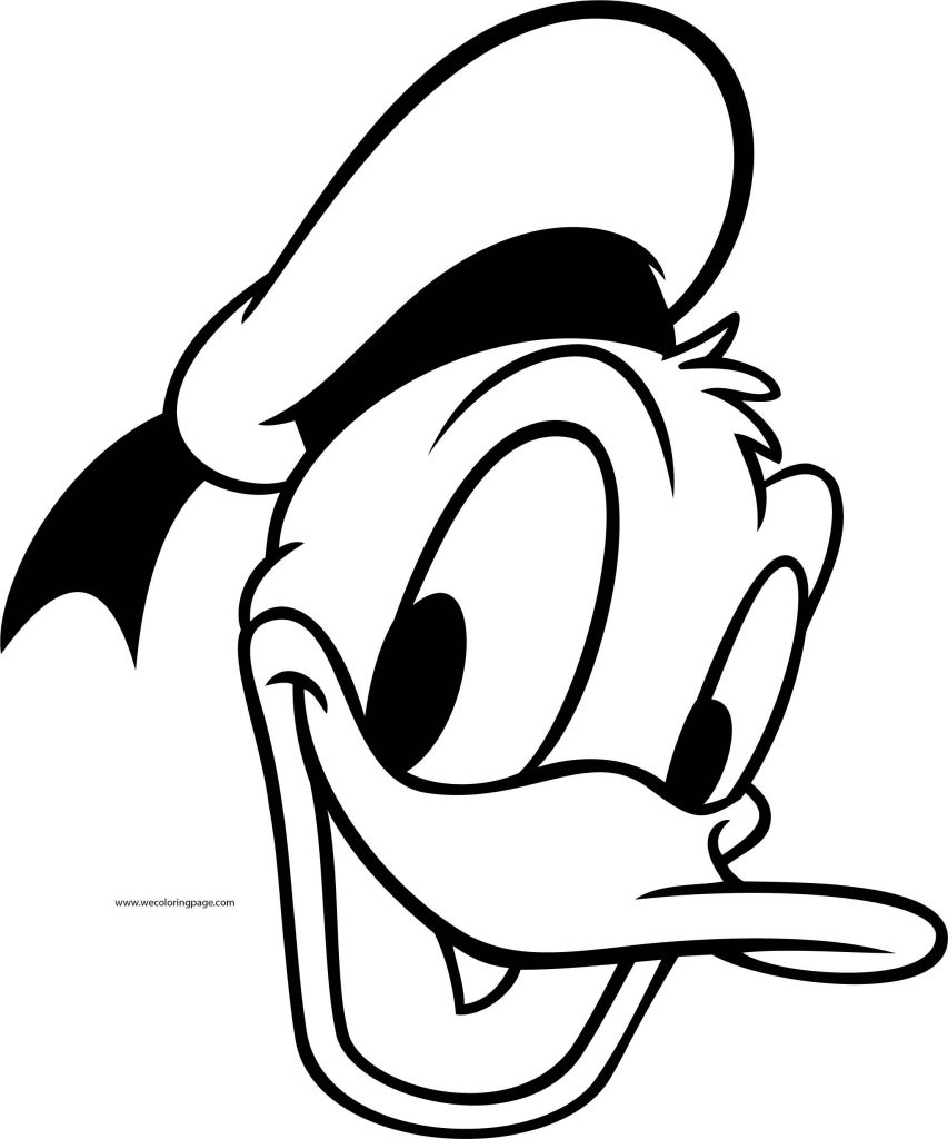 Disney Donald Smile Face Coloring Page - Wecoloringpage.com