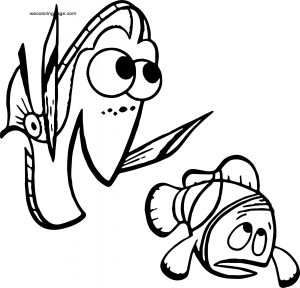 Disney Finding Nemomarlin dory 2 Coloring Pages