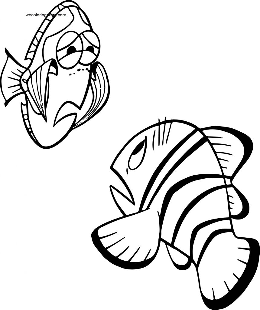 Disney Finding Nemomarlin dory Coloring Pages - Wecoloringpage.com