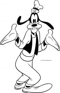 Disney Goofy What Coloring Page