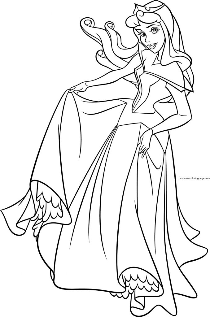 Disney Princess Aurora Beautiful Dance Coloring Page - Wecoloringpage.com