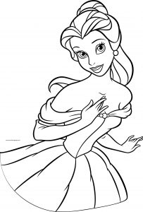 Disney Princesses Belle Half Coloring Page