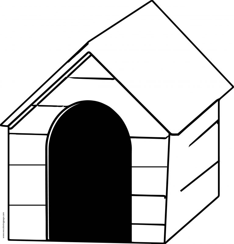 Dog House Coloring Page - Wecoloringpage.com