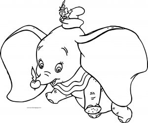 Dumbo Fly Coloring Page