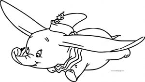 Dumbo Timothy Flying Coloring Page