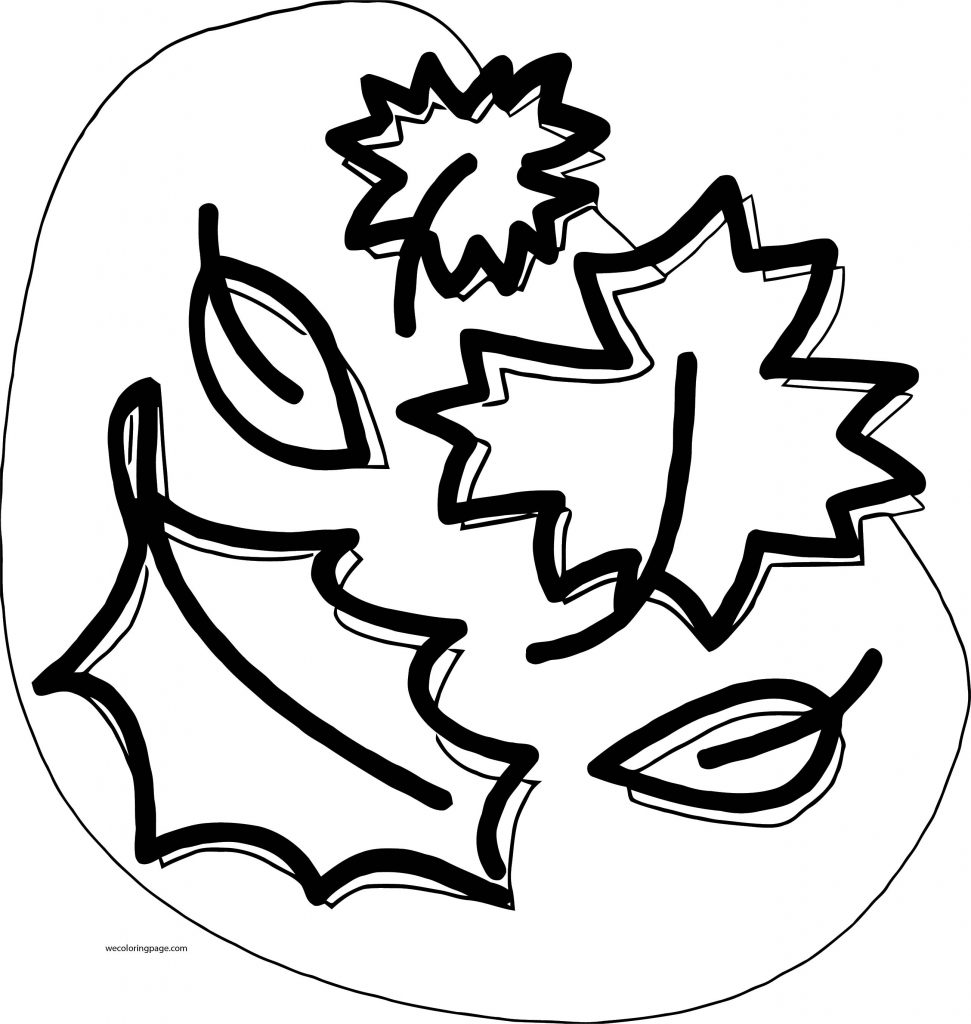 Fall Bold Leaf Coloring Page - Wecoloringpage.com