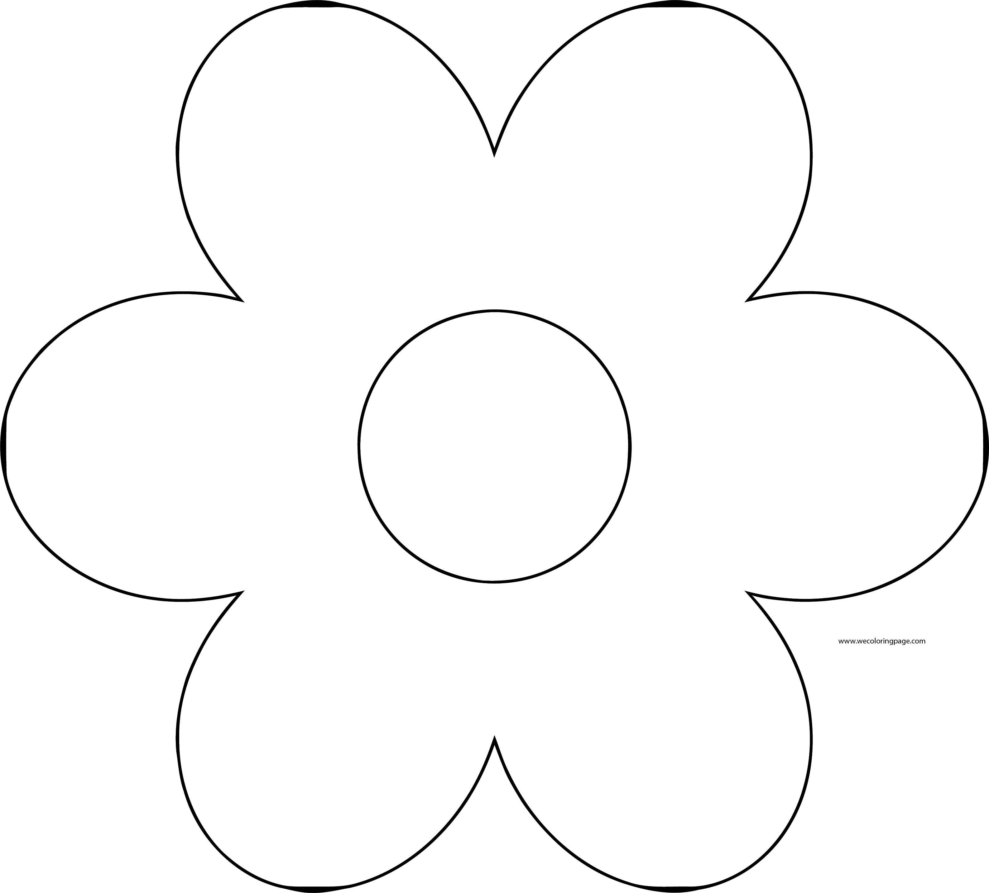 single flower coloring page