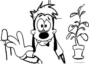 Goofy Enhanced Coloring Page