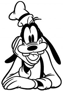 Goofy Face 2 Coloring Page