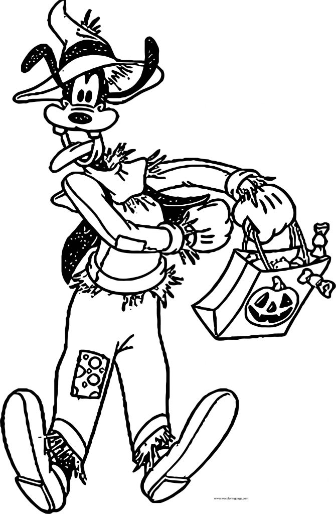 Goofy Halloween Coloring Page - Wecoloringpage.com