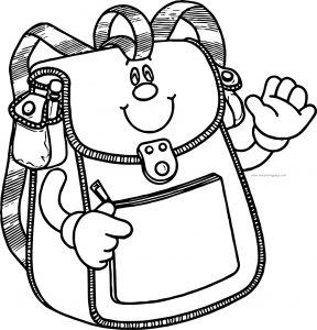 How School Bag Coloring Page