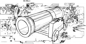 Old Cannon Vehicle Coloring Page