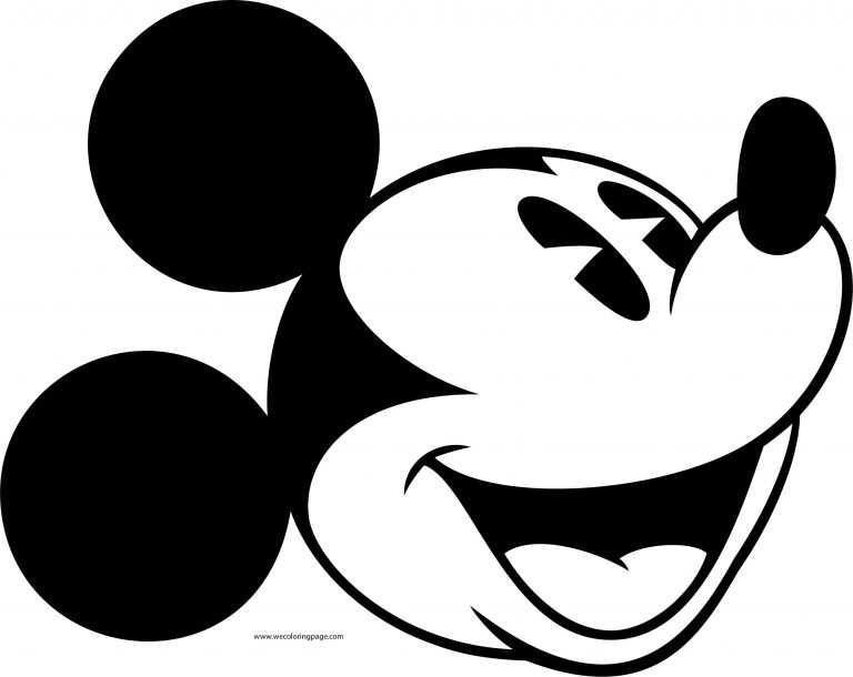 Old Mickey Mouse Face Coloring Page 1 - Wecoloringpage.com