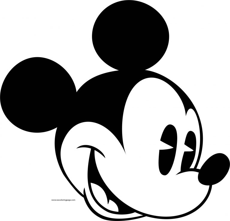 Old Mickey Mouse Face Coloring Page 2 - Wecoloringpage.com