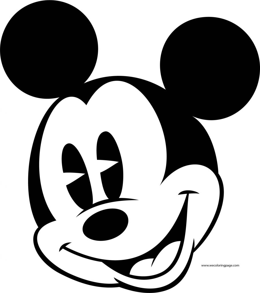 Old Mickey Mouse Face Coloring Page 3 - Wecoloringpage.com