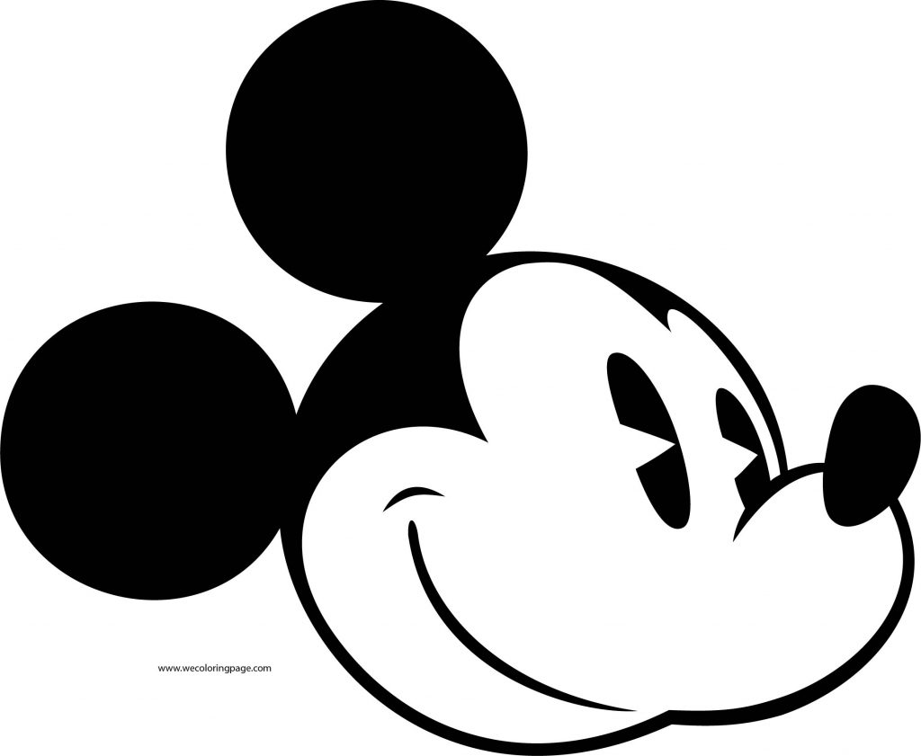 Old Mickey Mouse Face Coloring Page 8 - Wecoloringpage.com