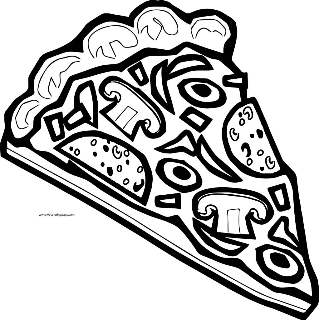 Кусок пиццы раскраска