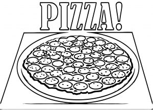 Pizza Free Box Coloring Page
