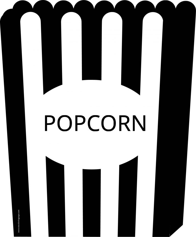 Popcorn And Box Coloring Page | Wecoloringpage.com