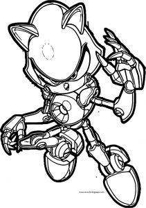 Robot Sonic The Hedgehog Coloring Page