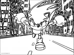 Run Sonic The Hedgehog Coloring Page