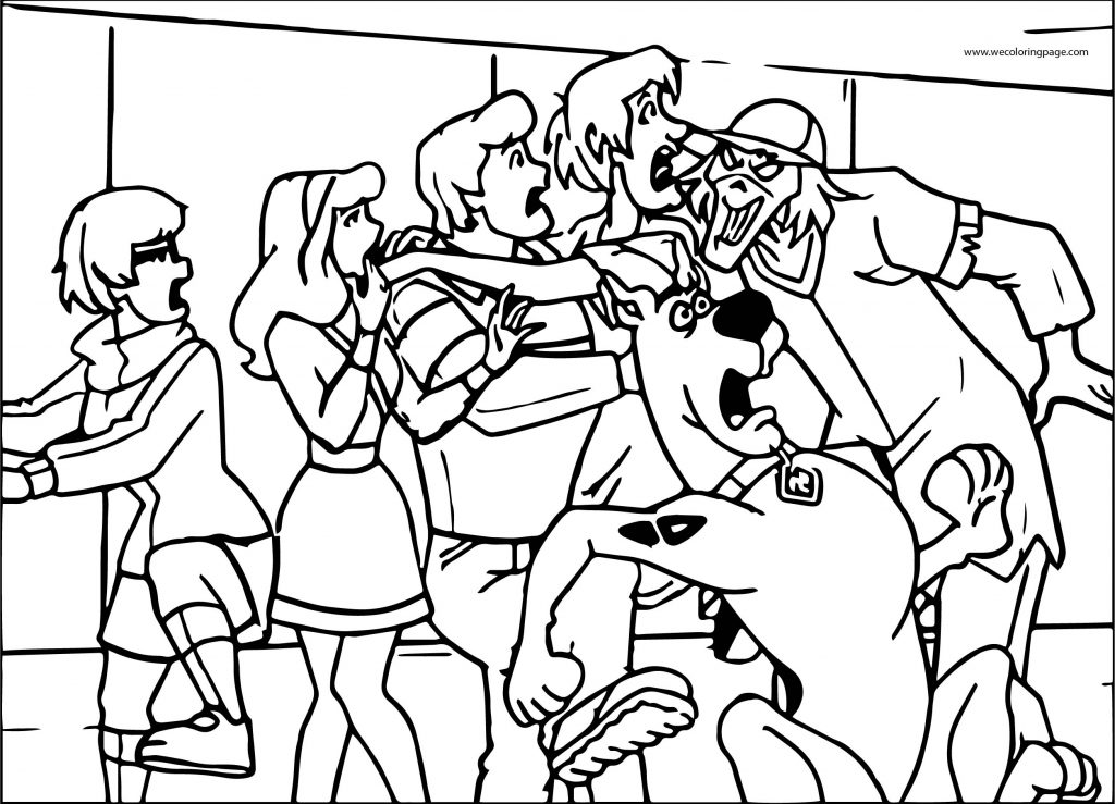 Scooby Doo Coloring Page Scream - Wecoloringpage.com